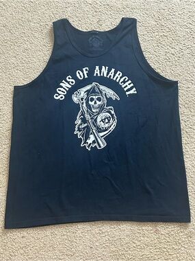 Authentic Sons Of Anarchy Samcro Tank Top SOA Biker Mens Shirt Sleeveless XL